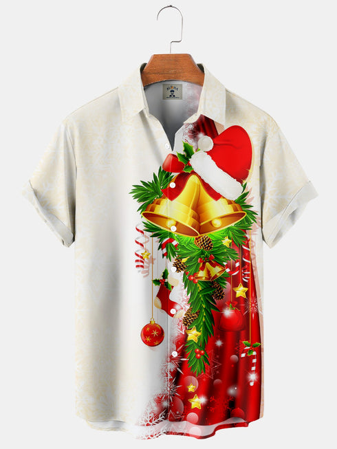 Men's Christmas Funny Graphic Short Sleeve Hawaiian Shirt